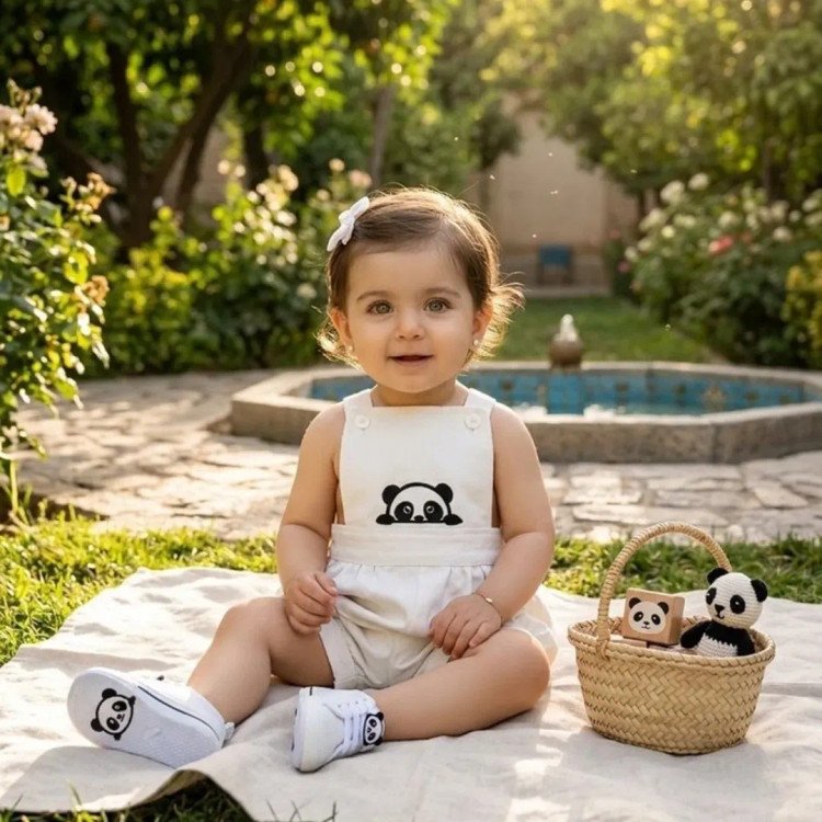 بیلر پاندا panda کتان گلدوزی برند امین